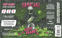 Этикетка пива Lost Planet: Raspberry & Lime от пивоварни Sabotage. Изображение №1 (фото: Андрей Атаевв)