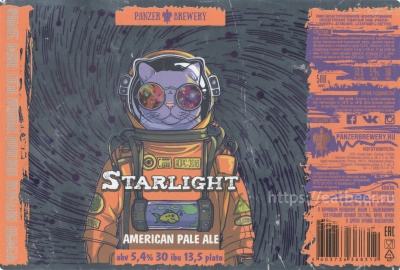 Этикетка пива Starlight от пивоварни Panzer Brewery. Изображение №1 (фото: Андрей Атаевв)