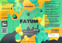 Этикетка пива Fatum от пивоварни Paradox. Изображение №1 (фото: Андрей Атаевв)