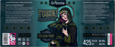 Этикетка пива TOSOL 2.0 от пивоварни LiS Brew. Изображение №1 (фото: Андрей Атаевв)