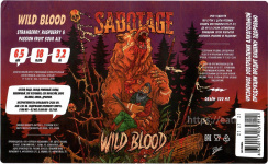 Этикетка пива Wild Blood от пивоварни Sabotage. Изображение №1 (фото: Андрей Атаевв)
