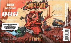 Этикетка пива Atomic от пивоварни Sabotage. Изображение №1 (фото: Андрей Атаевв)