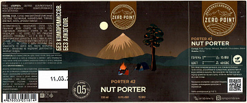 Этикетка пива Porter 42 от пивоварни Zero Point. Изображение №1 (фото: Андрей Атаевв)
