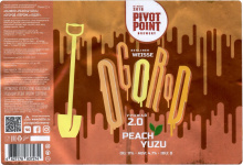 Этикетка пива Ogorod Peach & Yuzu от пивоварни Pivot Point. Изображение №1 (фото: Дима Боргир)