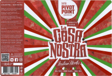 Этикетка пива La Cosa Nostra от пивоварни Pivot Point. Изображение №1 (фото: Дима Боргир)