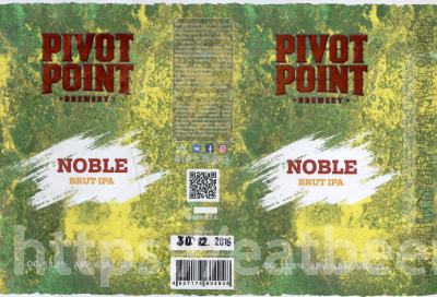 Этикетка пива Noble от пивоварни Pivot Point. Изображение №1 (фото: Дима Боргир)