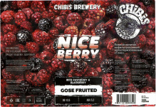 Этикетка пива NICEBERRY: Raspberry & Blackberry от пивоварни Chibis Brewery. Изображение №1 (фото: Дима Боргир)