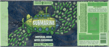 Этикетка пива Submarine (Cucumber & Melon) от пивоварни Panzer Brewery. Изображение №1 (фото: Дима Боргир)