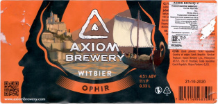 Этикетка пива Ophir от пивоварни Axiom Brewery. Изображение №1 (фото: Дима Боргир)