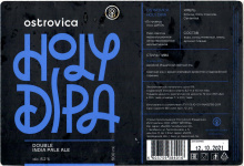 Этикетка пива Holy DIPA от пивоварни Ostrovica. Изображение №1 (фото: Андрей Атаевв)