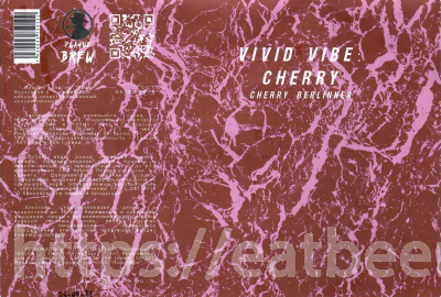 Этикетка пива Vivid Vibe: Cherry от пивоварни Plague Brew. Изображение №1 (фото: Дима Боргир)