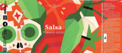 Этикетка пива Salsa Tomato Gose от пивоварни Atom Brew. Изображение №1 (фото: )