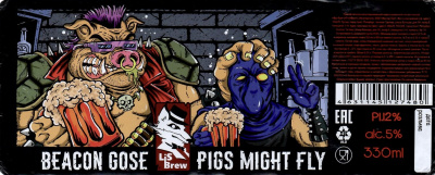 Этикетка пива Pigs Might Fly от пивоварни LiS Brew. Изображение №1 (фото: Дима Боргир)