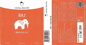 Этикетка пива RAJ от пивоварни Landau Beerlab. Изображение №1 (фото: Дима Боргир)