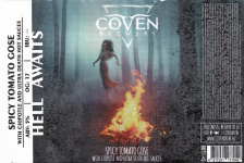 Этикетка пива Hell Awaits от пивоварни COVEN Brewery. Изображение №1 (фото: Дима Боргир)