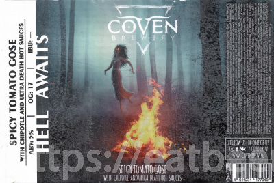Этикетка пива Hell Awaits от пивоварни COVEN Brewery. Изображение №1 (фото: Дима Боргир)