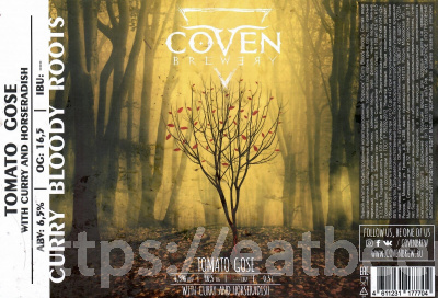 Этикетка пива CURRY BLOODY ROOTS от пивоварни COVEN Brewery. Изображение №1 (фото: Дима Боргир)