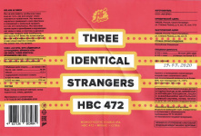 Этикетка пива Three Identical Strangers: HBC 472 от пивоварни AF Brew. Изображение №1 (фото: Андрей Атаевв)