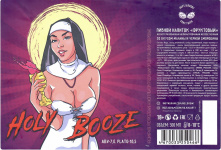Этикетка пива HOLY BOOZE  от пивоварни Hops & Boobs Brewery. Изображение №1 (фото: Андрей Атаевв)